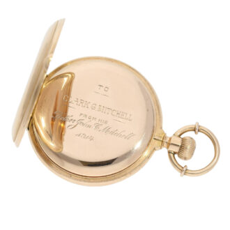 Swiss rose gold hunting cased ankerchronometer Circa 1880