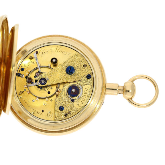 English gold half-quarter repeating chronometer Circa 1840 English gold half-quarter repeating chronometer Circa 1840