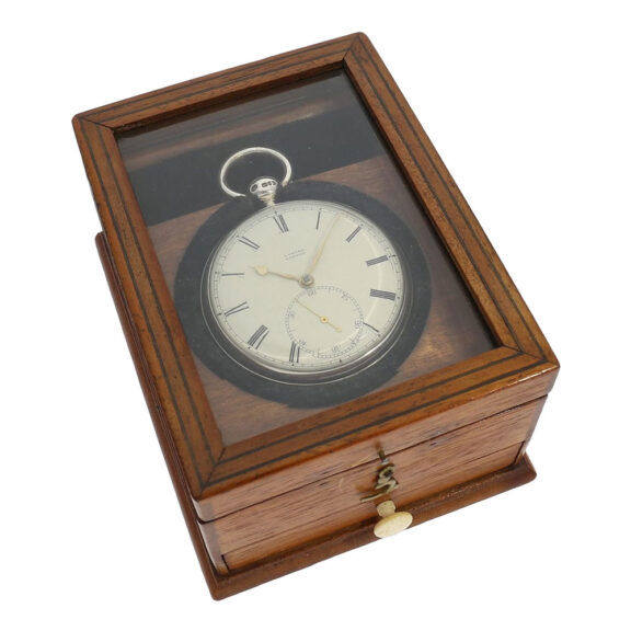 Highly interesting English silver deck chronometer Circa 1833 Highly interesting English silver deck chronometer Circa 1833