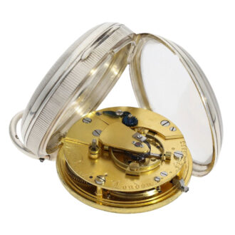 Highly interesting English silver deck chronometer Circa 1833 Highly interesting English silver deck chronometer Circa 1833
