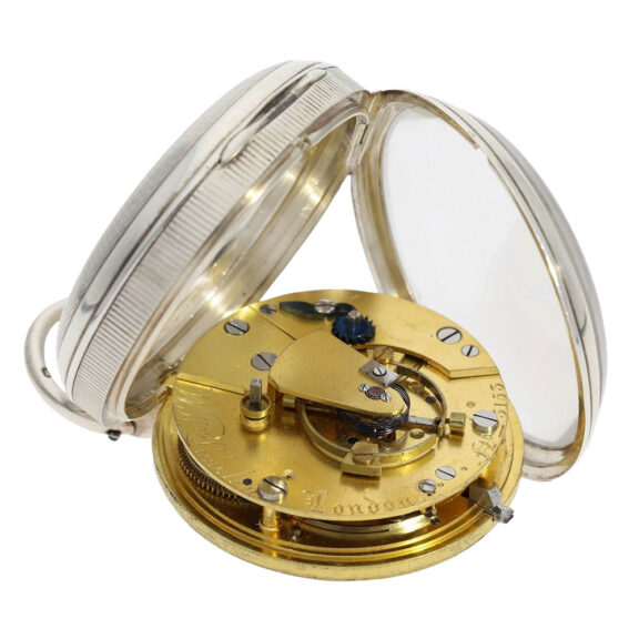 Highly interesting English silver deck chronometer Circa 1833 Highly interesting English silver deck chronometer Circa 1833