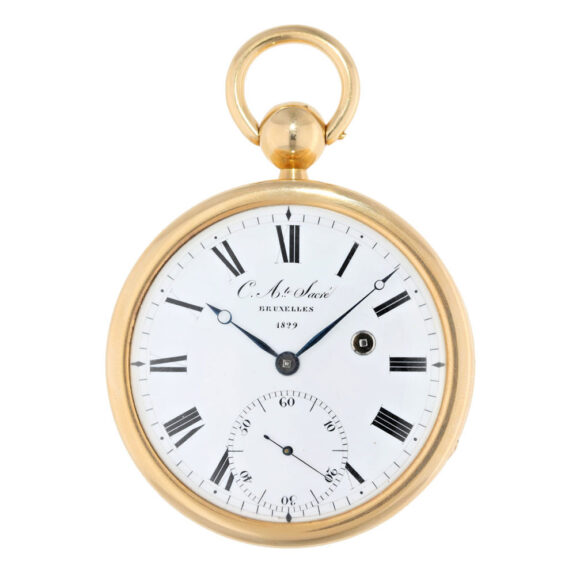 Very heavy Belgian 18K gold deck chronometer Circa 1829