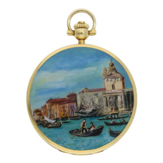 Extremely rare Swiss gold and enamel lever watch Circa 1975 Extremely rare Swiss gold and enamel lever watch Circa 1975