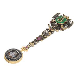 Extremely rare French cylinder with chatelaine Circa 1860
