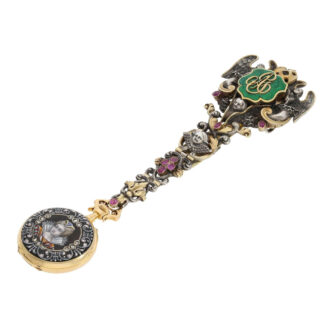 Extremely rare French cylinder with chatelaine Circa 1860