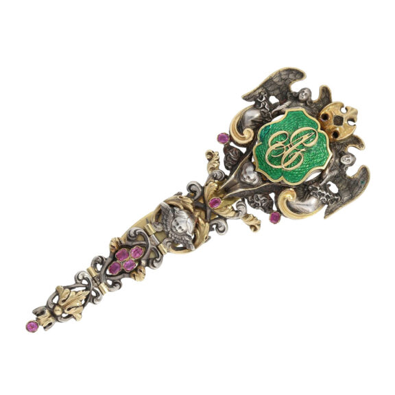 Extremely rare French cylinder with chatelaine Circa 1860 Extremely rare French cylinder with chatelaine Circa 1860