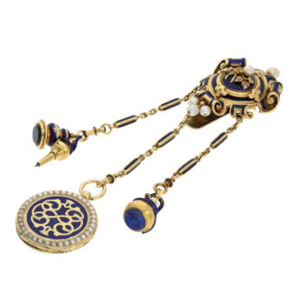 Very fine French cylinder with matching chatelaine Circa 1820 Very fine French cylinder with matching chatelaine Circa 1820