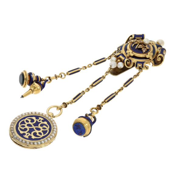 Very fine French cylinder with matching chatelaine Circa 1820 Very fine French cylinder with matching chatelaine Circa 1820
