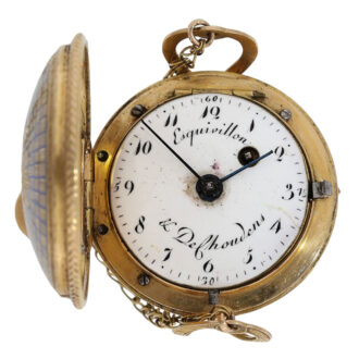 Swiss gold and enamel basket-shaped pendant watch Circa 1810
