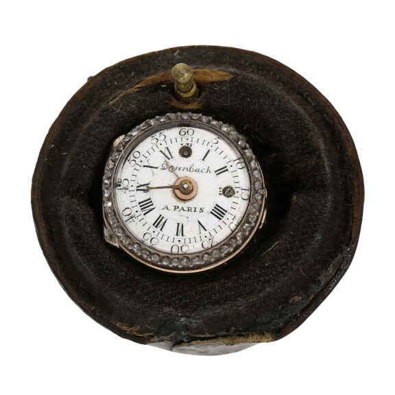 Rare French gold and diamond-set ring watch Circa 1780 Rare French gold and diamond-set ring watch Circa 1780
