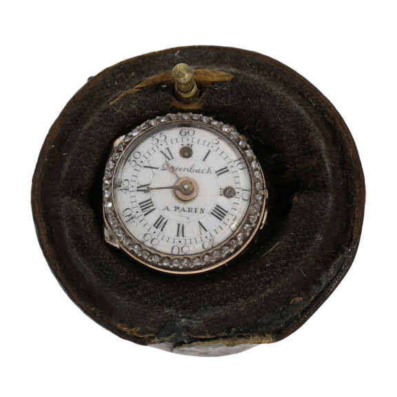Rare French gold and diamond-set ring watch Circa 1780 Rare French gold and diamond-set ring watch Circa 1780