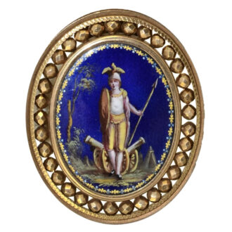 French gold, enamel and pearl-set verge with chatelaine Circa 1790 French gold, enamel and pearl-set verge with chatelaine Circa 1790