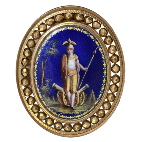French gold, enamel and pearl-set verge with chatelaine Circa 1790 French gold, enamel and pearl-set verge with chatelaine Circa 1790