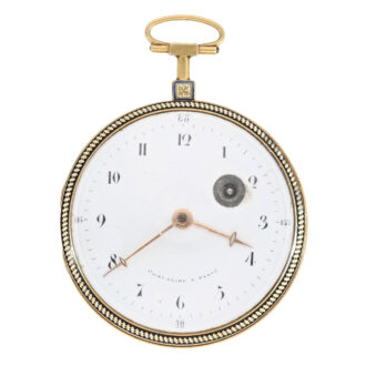 Large French 18K gold and enamel verge watch Circa 1795 Large French 18K gold and enamel verge watch Circa 1795