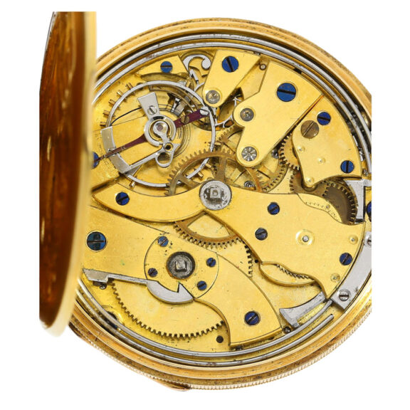 Swiss gold and enamel repeating Lépine watch Circa 1820 Swiss gold and enamel repeating Lépine watch Circa 1820