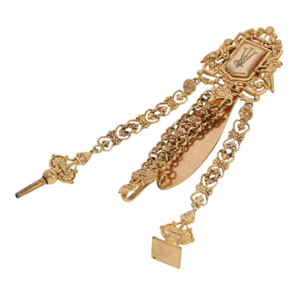 French agate repeating cylinder with chatelaine Circa 1770 French agate repeating cylinder with chatelaine Circa 1770