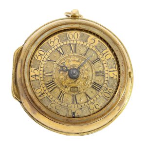 Interesting English verge oignon watch with date Circa 1700