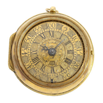 Interesting English verge oignon watch with date Circa 1700