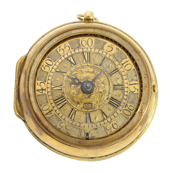 Interesting English verge oignon watch with date Circa 1700
