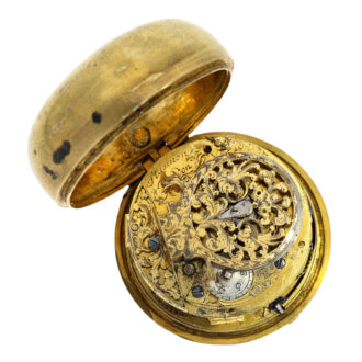 Interesting English verge oignon watch with date Circa 1700