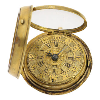 Interesting English verge oignon watch with date Circa 1700