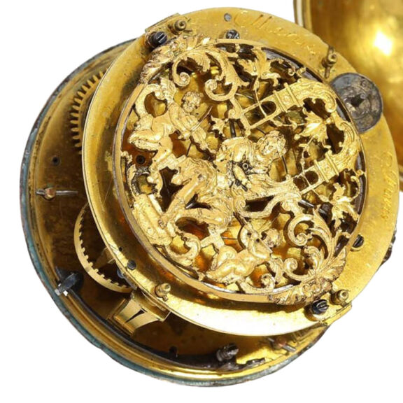 Early French gilt single-handed Louis XIV oignon watch Circa 1690 Early French gilt single-handed Louis XIV oignon watch Circa 1690