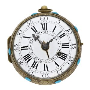 French turquoise-set oignon watch with date Circa 1630-1670