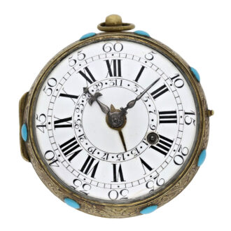 French turquoise-set oignon watch with date Circa 1630-1670