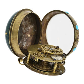 French turquoise-set oignon watch with date Circa 1630-1670