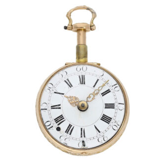 Swiss rose gold repeating repoussé verge watch Circa 1740