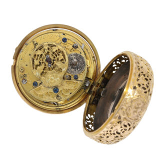 Swiss rose gold repeating repoussé verge watch Circa 1740
