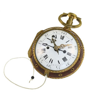 French metal quarter repeating verge coach watch Circa 1780