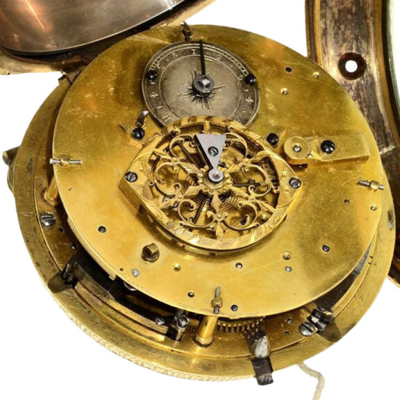 French metal quarter repeating verge coach watch Circa 1780 French metal quarter repeating verge coach watch Circa 1780