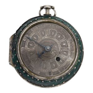 French silver pair cased repeating oignon coach watch Circa 1700