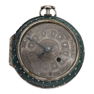 French silver pair cased repeating oignon coach watch Circa 1700