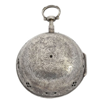 French silver pair cased repeating oignon coach watch Circa 1700 French silver pair cased repeating oignon coach watch Circa 1700