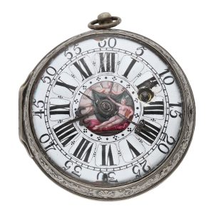 Large French silver verge oignon pocket watch Circa 1690