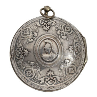 Large French silver verge oignon pocket watch Circa 1690 Large French silver verge oignon pocket watch Circa 1690