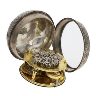 Large French silver verge oignon pocket watch Circa 1690 Large French silver verge oignon pocket watch Circa 1690