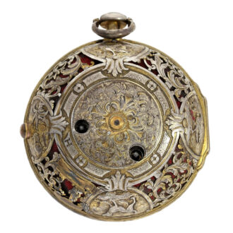 English silver pair cased verge watch with alarm Circa 1740-1750