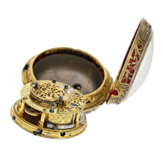 English silver pair cased verge watch with alarm Circa 1740-1750