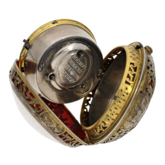 English silver pair cased verge watch with alarm Circa 1740-1750