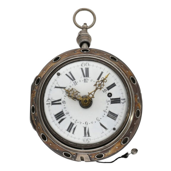 Highly complicated German silver coach watch Circa 1760 Highly complicated German silver coach watch Circa 1760