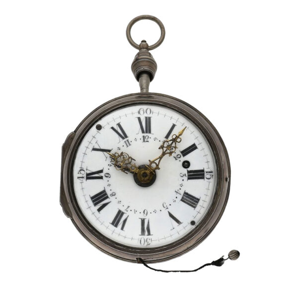 Highly complicated German silver coach watch Circa 1760 Highly complicated German silver coach watch Circa 1760