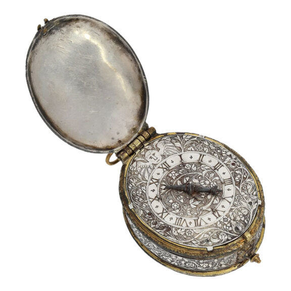 French silver and gilt-brass Renaissance pendant watch Circa 1620 French silver and gilt-brass Renaissance pendant watch Circa 1620