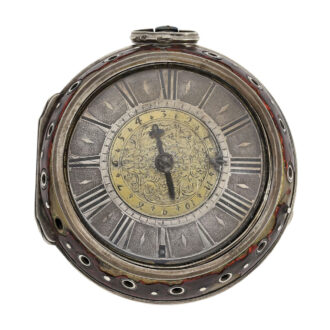 English pair cased single-handed verge with alarm Circa 1686-1689