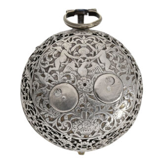 English pair cased single-handed verge with alarm Circa 1686-1689