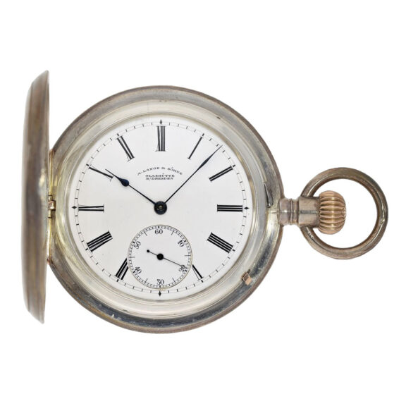 Large German silver hunting cased precision lever Circa 1905