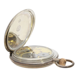 Large German silver hunting cased precision lever Circa 1905