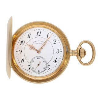 German 18K gold hunting cased precision watch Circa 1905